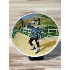 VTG Knowles Wizard Of OZ "If I Only Had A Brain" Scarecrow Decorative Plate COA